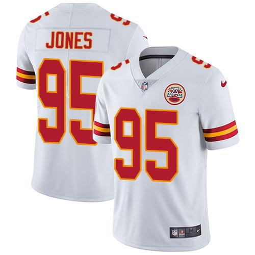 Nike Chiefs #95 Chris Jones White Men's Stitched NFL Vapor Untouchable Limited Jersey